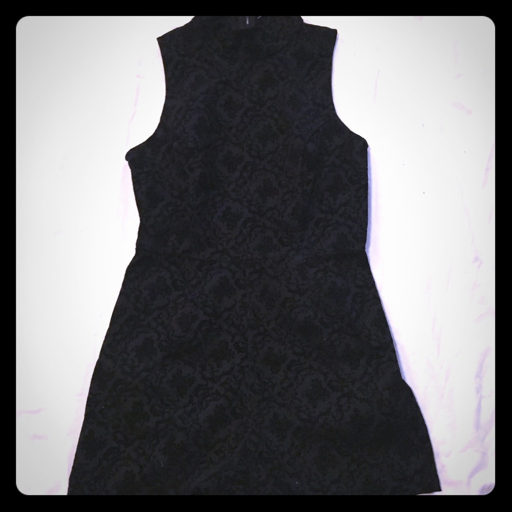 Mustard Seed Black Velvet Burnout Short Romper